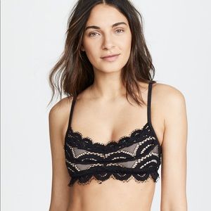 PilyQ black lace bandeau